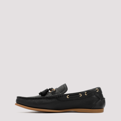 Shop Tom Ford Buttery Large Grain Robin Loafers Shoes In Black