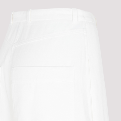 Shop Totême Wide Leg Suit Pants In White