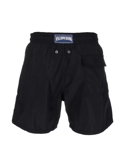 Shop Vilebrequin Elasticated-waist Swim Shorts In Schwarz