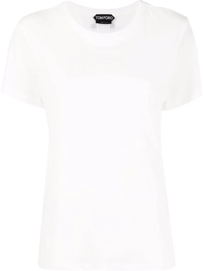 Tom Ford Round Neck T-shirt In Weiss