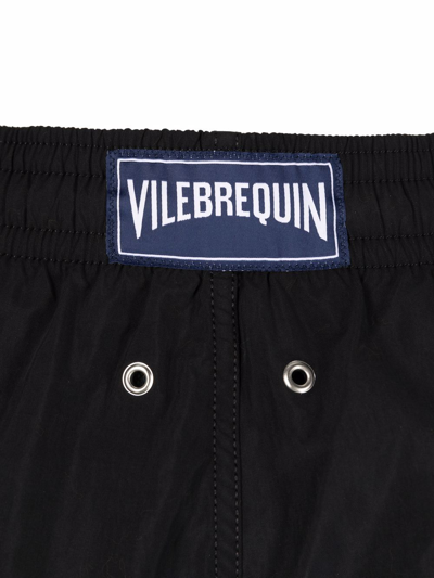 Shop Vilebrequin Elasticated-waist Swim Shorts In Schwarz