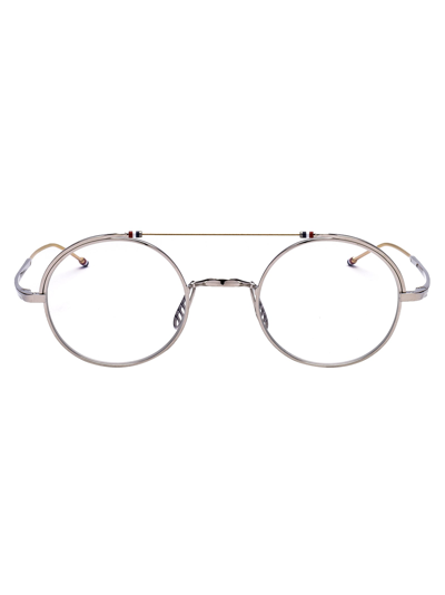 Shop Thom Browne Optical In Silver-white Gold