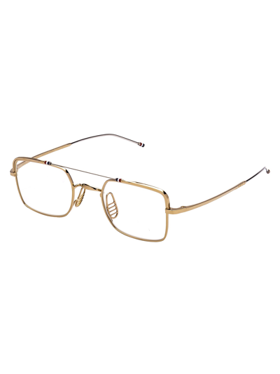 Shop Thom Browne Optical In White Gold -silver