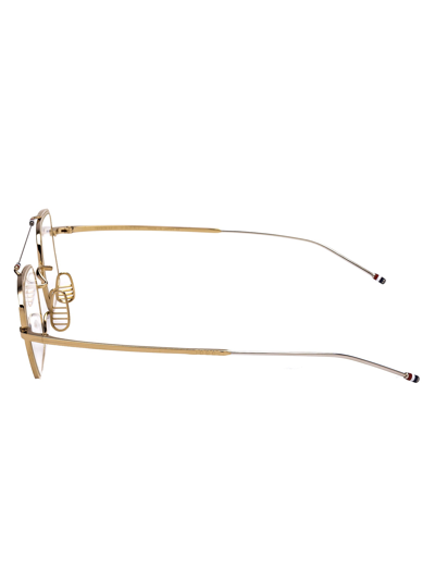 Shop Thom Browne Optical In White Gold -silver