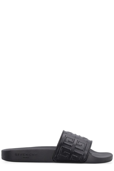 Shop Givenchy 4g Logo Embossed Slip In Black