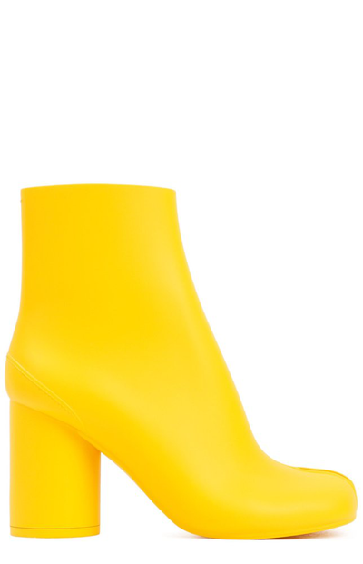 Shop Maison Margiela Tabi Ankle Boots In Yellow
