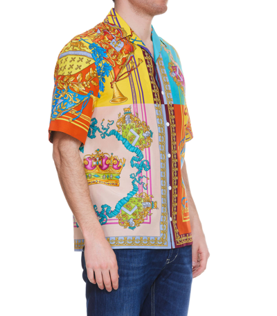 Shop Versace Royal Rebellion Shirt In Multicolor