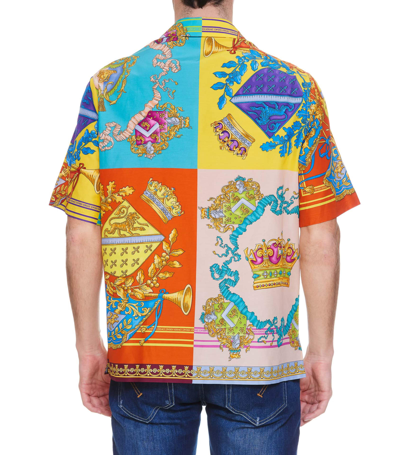 Shop Versace Royal Rebellion Shirt In Multicolor