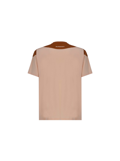 Shop Burberry T-shirt In Pastel Peach