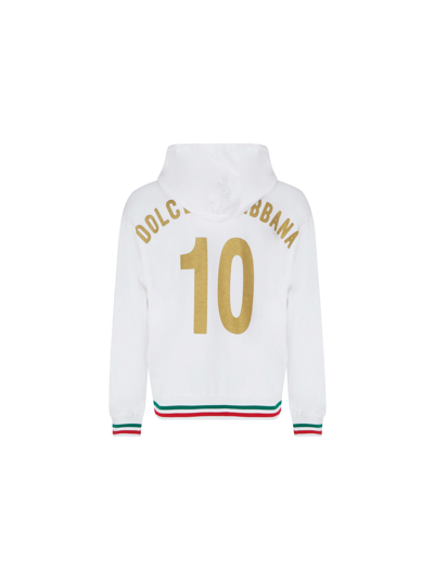 Shop Dolce & Gabbana Hoodie In Bianco Ottico