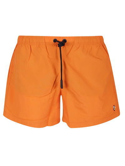 Shop Marcelo Burlon County Of Milan Colourful Cross Swim Short In Orange Multic