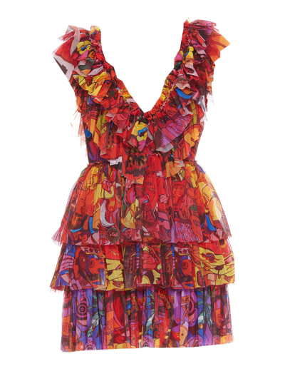 Shop Aniye By Rouches Kissy Dress In Multicolor