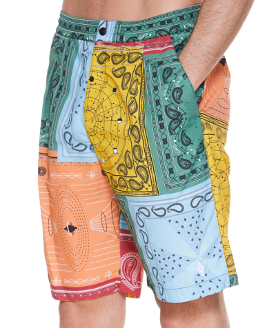 Shop Marcelo Burlon County Of Milan Bandana Patchwork Shorts In Multicolor