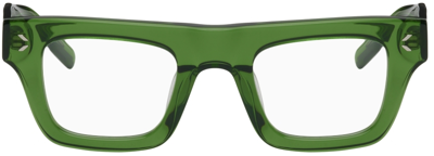 Shop Mcq By Alexander Mcqueen Green Rectangular Glasses In 004 Green
