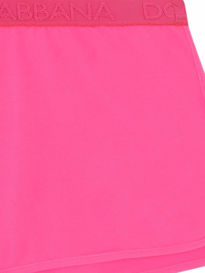 Shop Dolce & Gabbana Pink Nylon Shorts In Fuxia