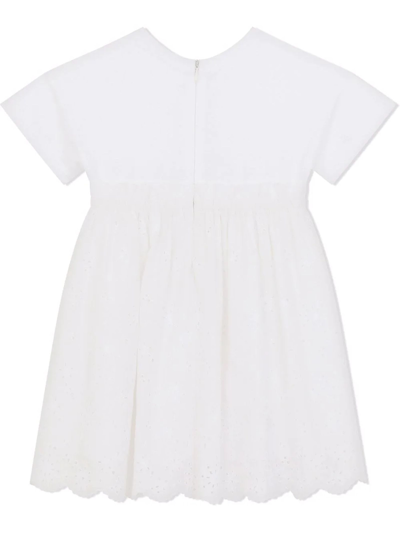Shop Dolce & Gabbana White Cotton Dress In Bianco