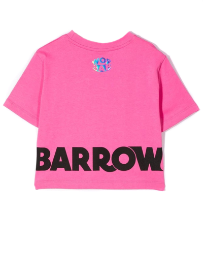 Shop Barrow Pink Cotton Tshirt In Rosa