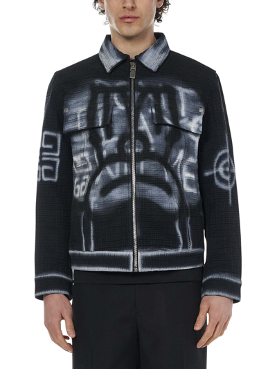 X Chito Tag Effect 4 G Denim Jacket in Black - Givenchy