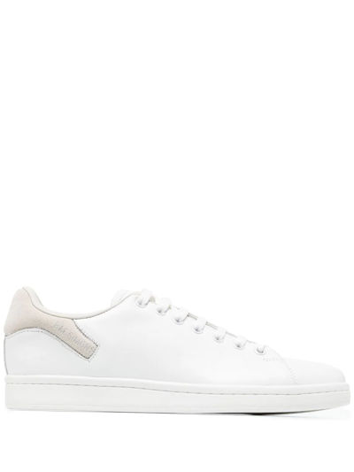 Shop Raf Simons Orion Leather Sneakers In Weiss