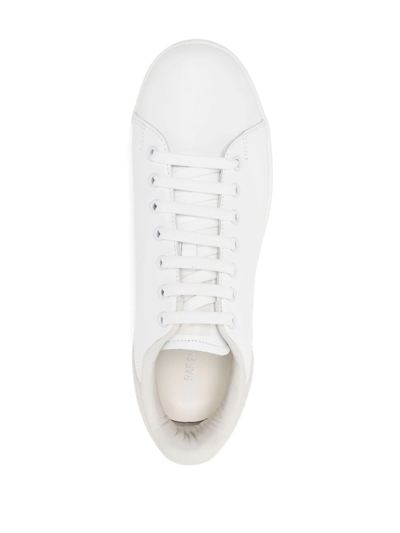 Shop Raf Simons Orion Leather Sneakers In Weiss