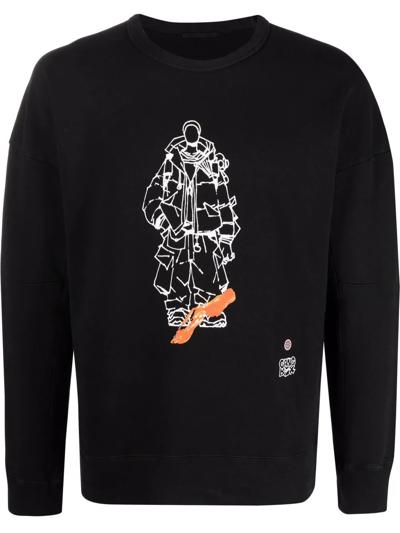 Shop Ten C Graphic-print Sweatshirt In Schwarz