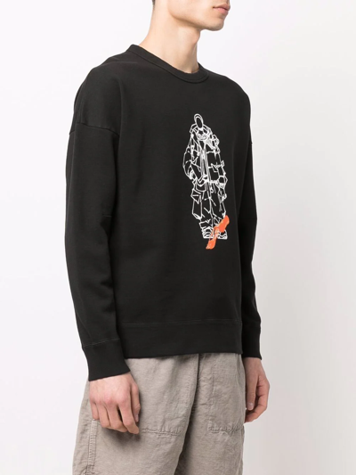 Shop Ten C Graphic-print Sweatshirt In Schwarz