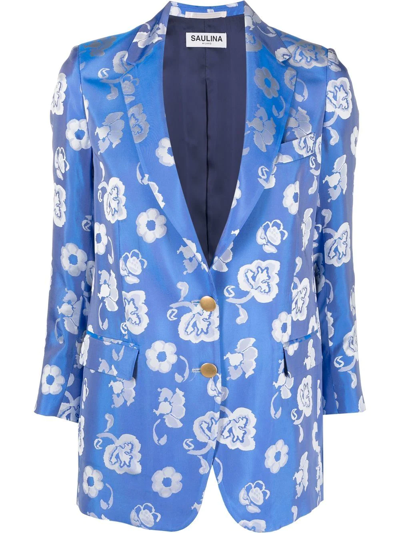 花卉印花西装夹克