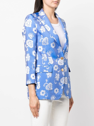 花卉印花西装夹克