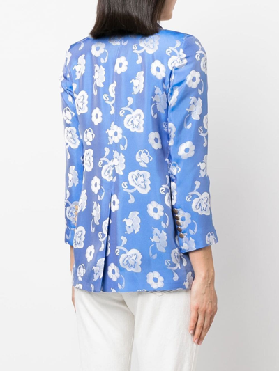 花卉印花西装夹克