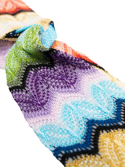 Shop Missoni Chevron-knit Twist-detail Headband In Gelb