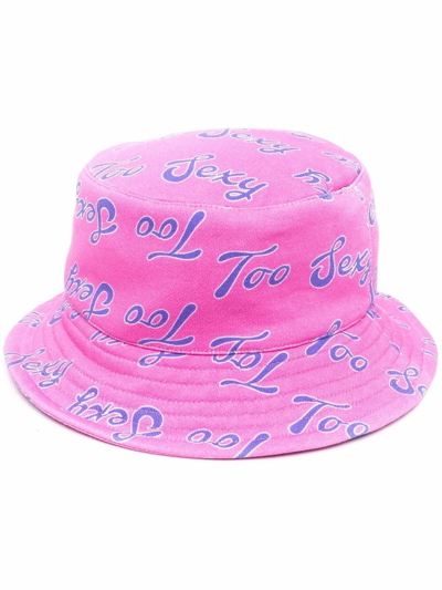 Shop Natasha Zinko 'too Sexy' Bucket Hat In Rosa