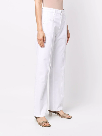Shop Isabel Marant Nadege Straight-leg Jeans In Weiss