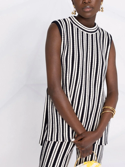 Jil Sander Knitted Top In Weiss