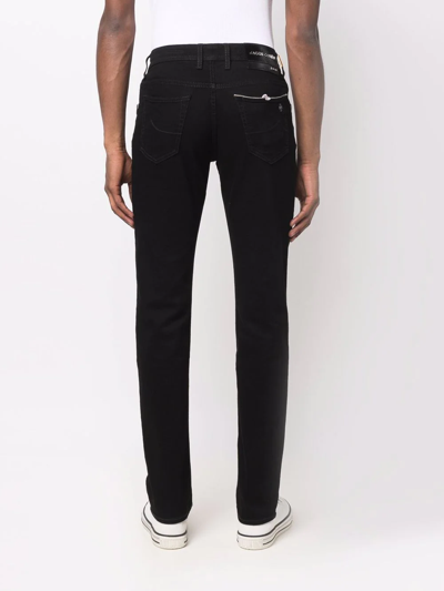 Shop Jacob Cohen Mid-rise Skinny Jeans In Schwarz