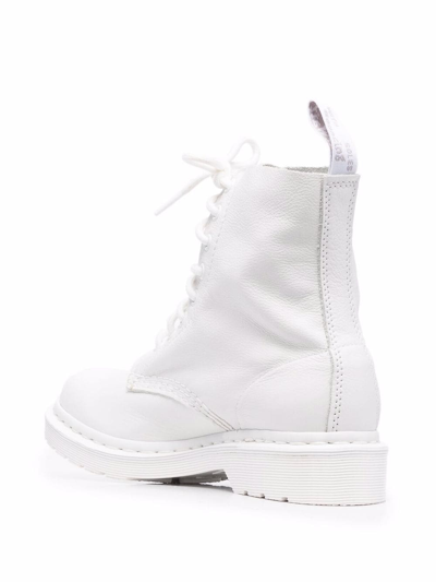 Shop Dr. Martens' Mono Lace-up Boots In Weiss