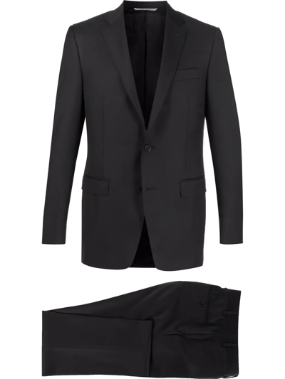 Shop Canali Tailored Single-breasted Suit In Schwarz