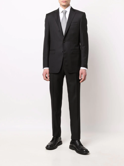 Canali Tailored Single-breasted Suit In Schwarz