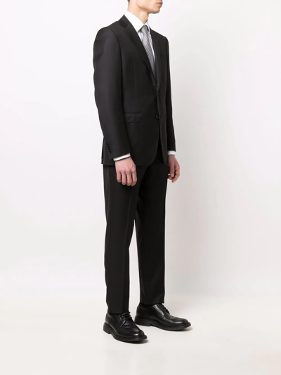 Canali Tailored Single-breasted Suit In Schwarz
