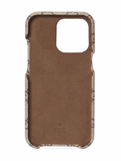 Shop Gucci Ophidia Iphone 13 Pro Case In Braun