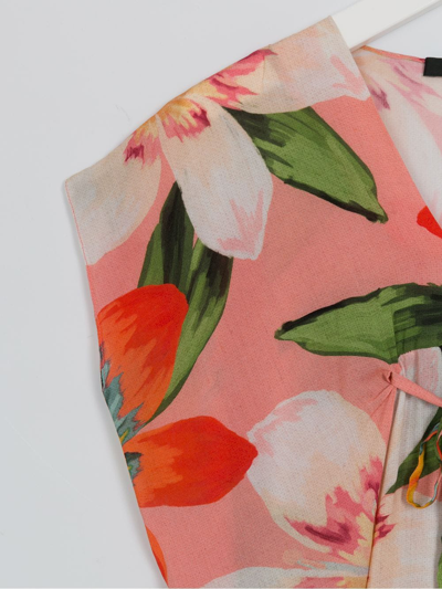 Shop Lenny Niemeyer Aziza Floral-print Kaftan Dress In Pink