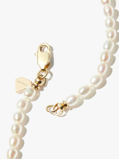 Shop Alison Lou 14kt Yellow Gold Diamond And Pearl Necklace