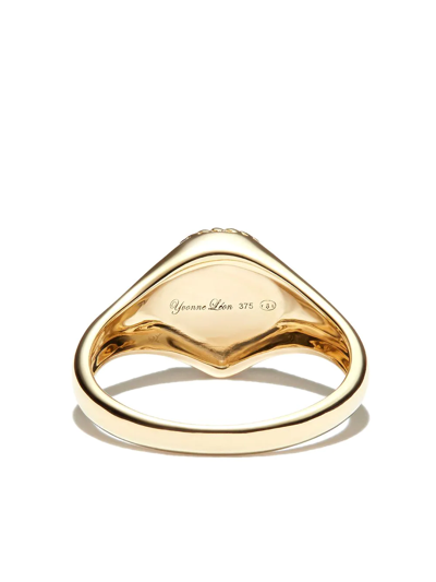Shop Yvonne Léon 9kt Yellow Gold Malachite Signet Ring