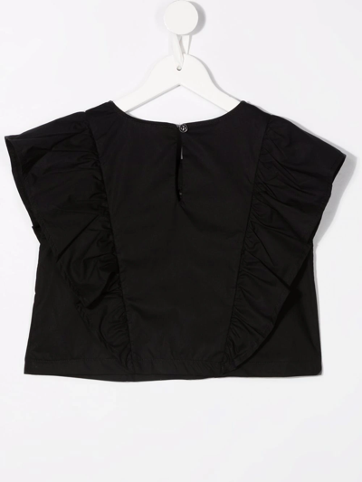 Shop Pinko Ruched Detail Top In Black