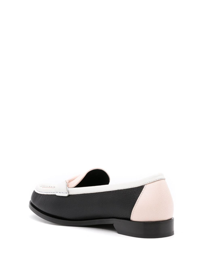 Ferragamo Multicoloured Leather Gancini Loafers In Black