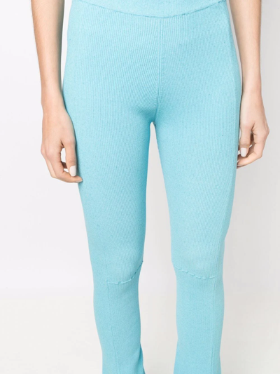 Jacquemus Stretch Bootcut Trousers In Green