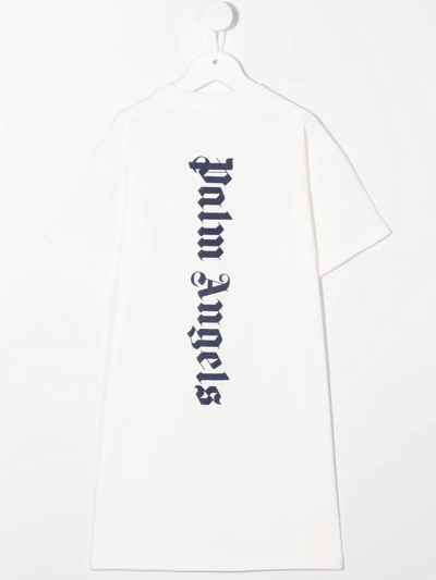 Shop Palm Angels Logo-print T-shirt In White