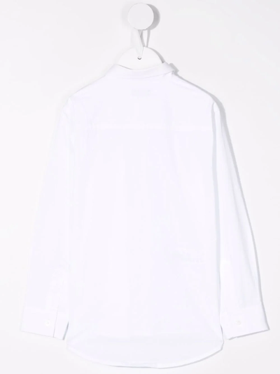 Shop Il Gufo Chest Patch Pocket Shirt In White