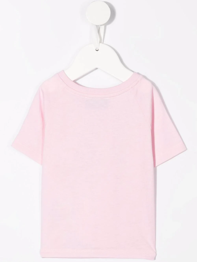 Shop Moschino Teddy-print T-shirt In Pink