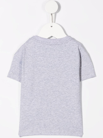 Shop Moschino X Minions Logo-print T-shirt In Grey