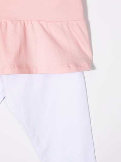 Shop Moschino Logo-print Cotton-blend Set In Pink
